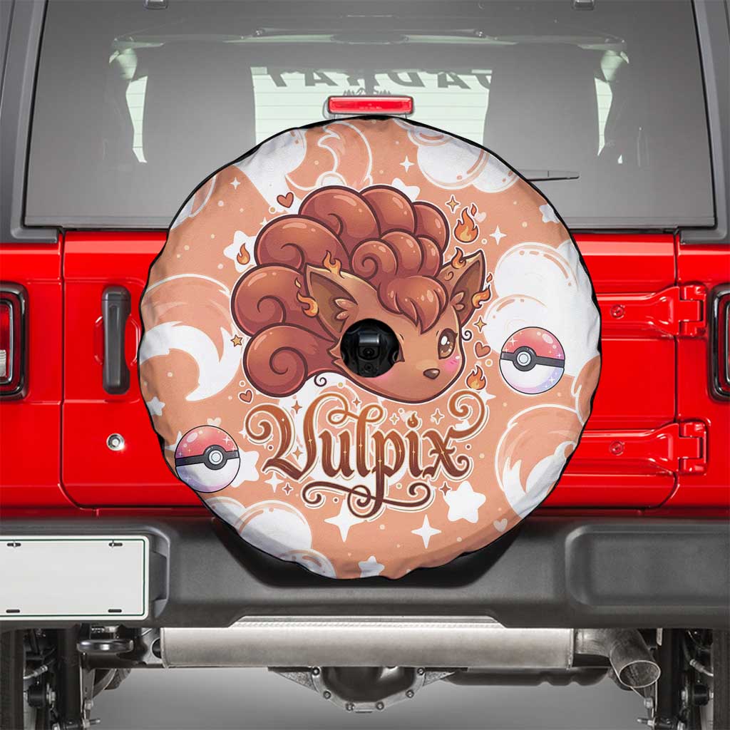 Vulpix Spare Tire Cover Vintage Flame Swirl Art