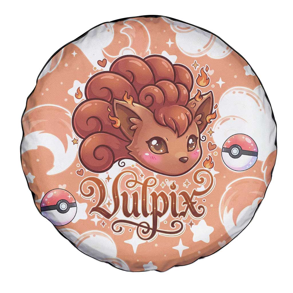 Vulpix Spare Tire Cover Vintage Flame Swirl Art