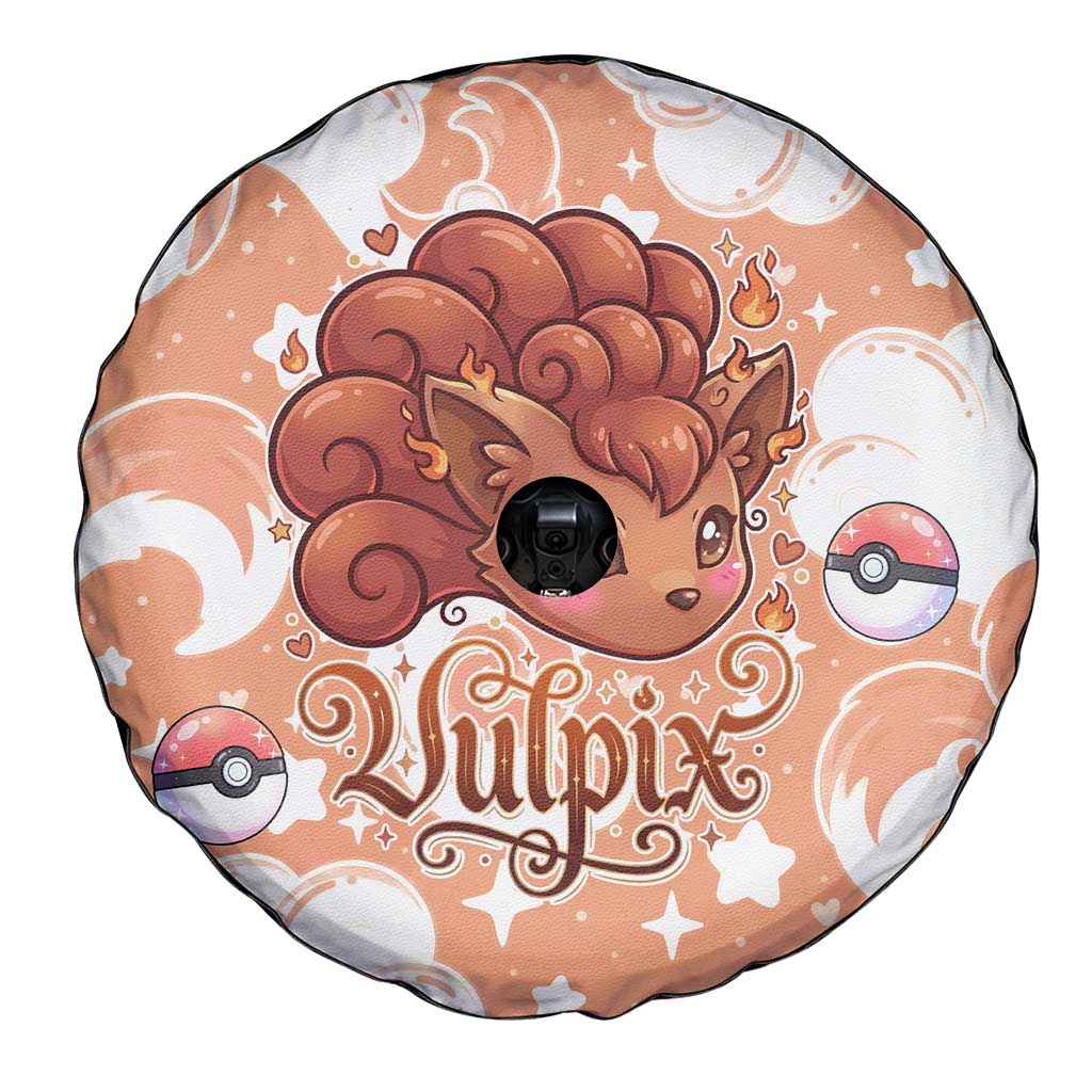 Vulpix Spare Tire Cover Vintage Flame Swirl Art