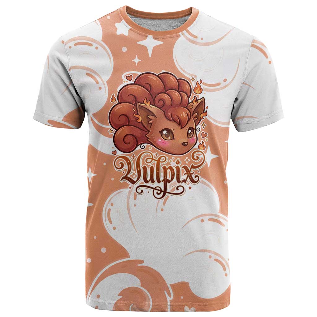 Vulpix T Shirt Vintage Flame Swirl Art