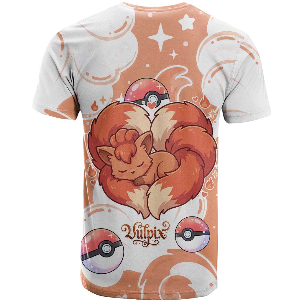 Vulpix T Shirt Vintage Flame Swirl Art