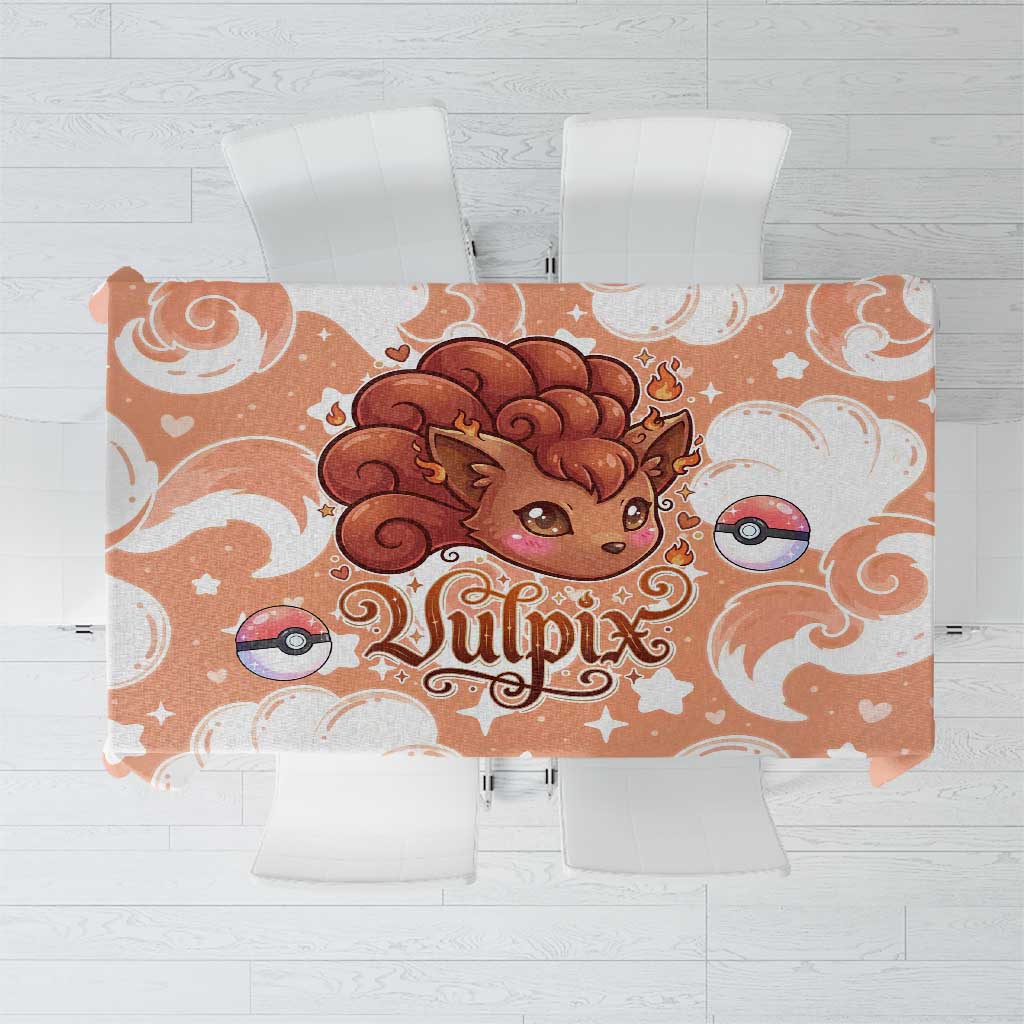 Vulpix Tablecloth Vintage Flame Swirl Art