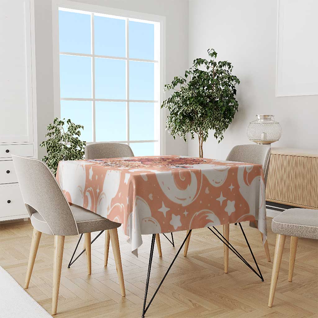 Vulpix Tablecloth Vintage Flame Swirl Art