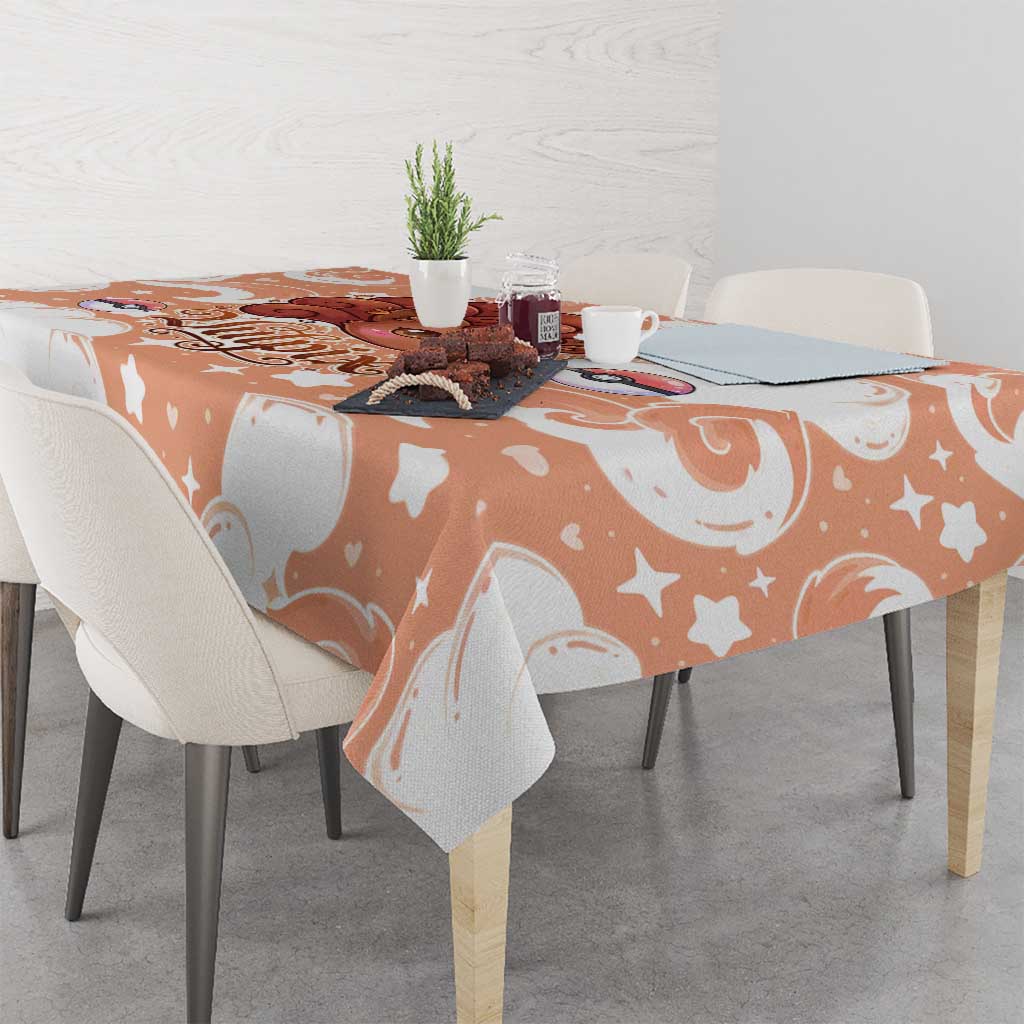 Vulpix Tablecloth Vintage Flame Swirl Art
