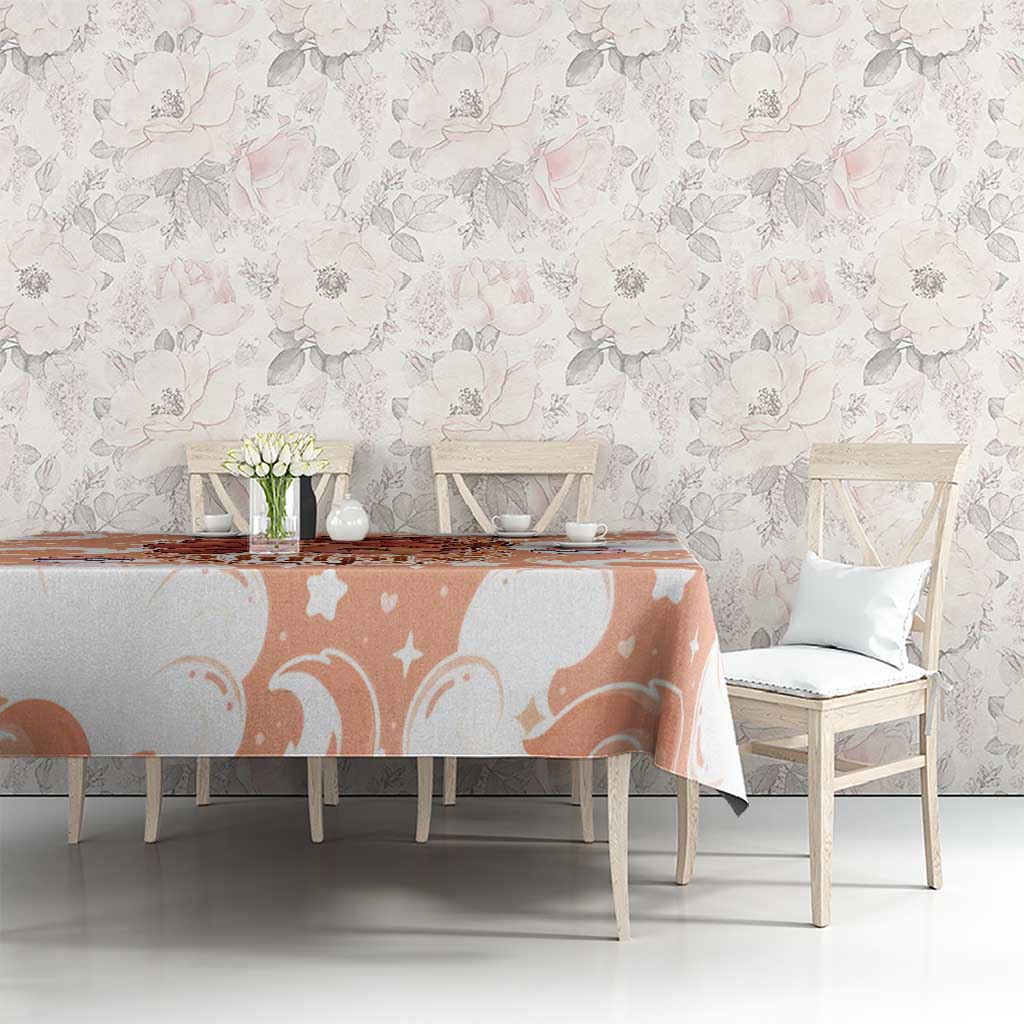 Vulpix Tablecloth Vintage Flame Swirl Art