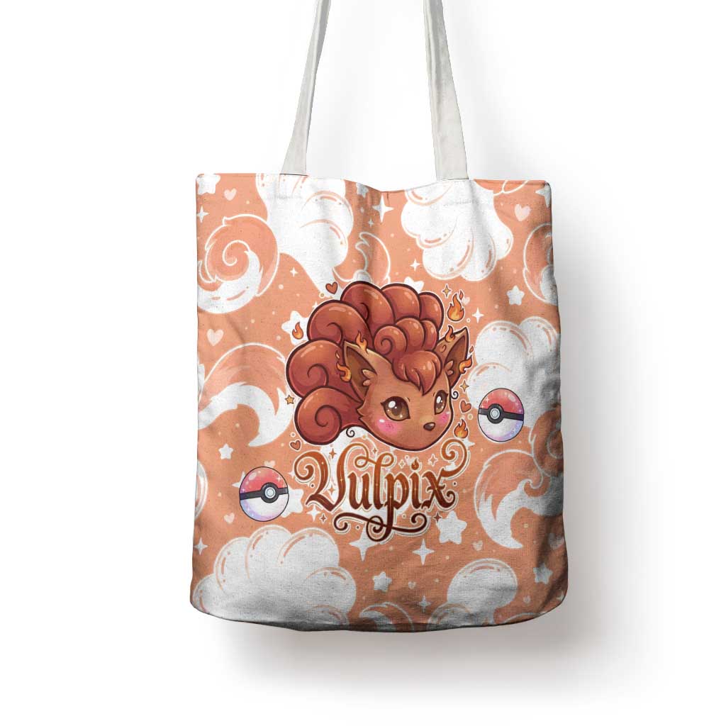 Vulpix Tote Bag Vintage Flame Swirl Art
