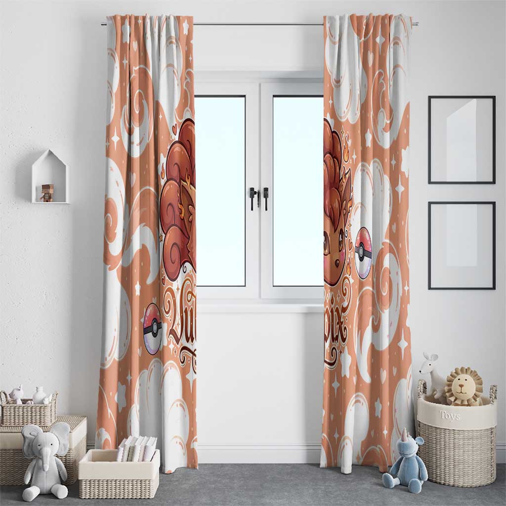 Vulpix Window Curtain Vintage Flame Swirl Art