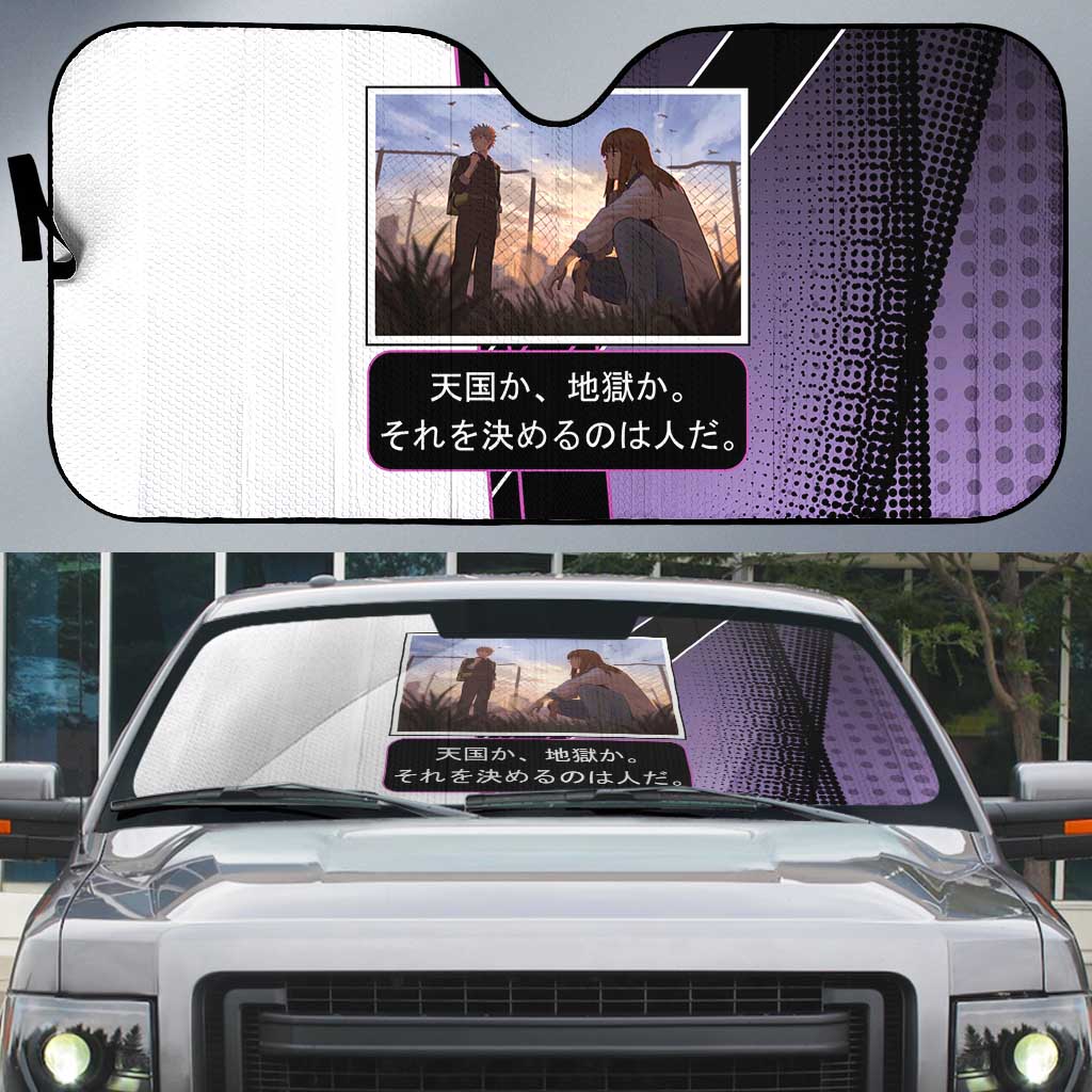 Heavenly Delusion Duo Auto Sun Shade Post-Apocalyptic Manga Style