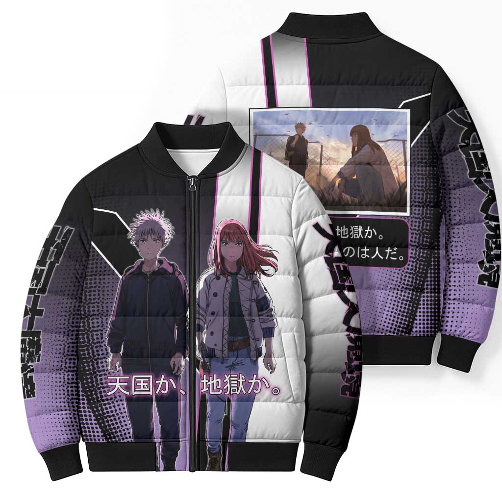 Heavenly Delusion Duo Bomber Puffer Jacket Post-Apocalyptic Manga Style