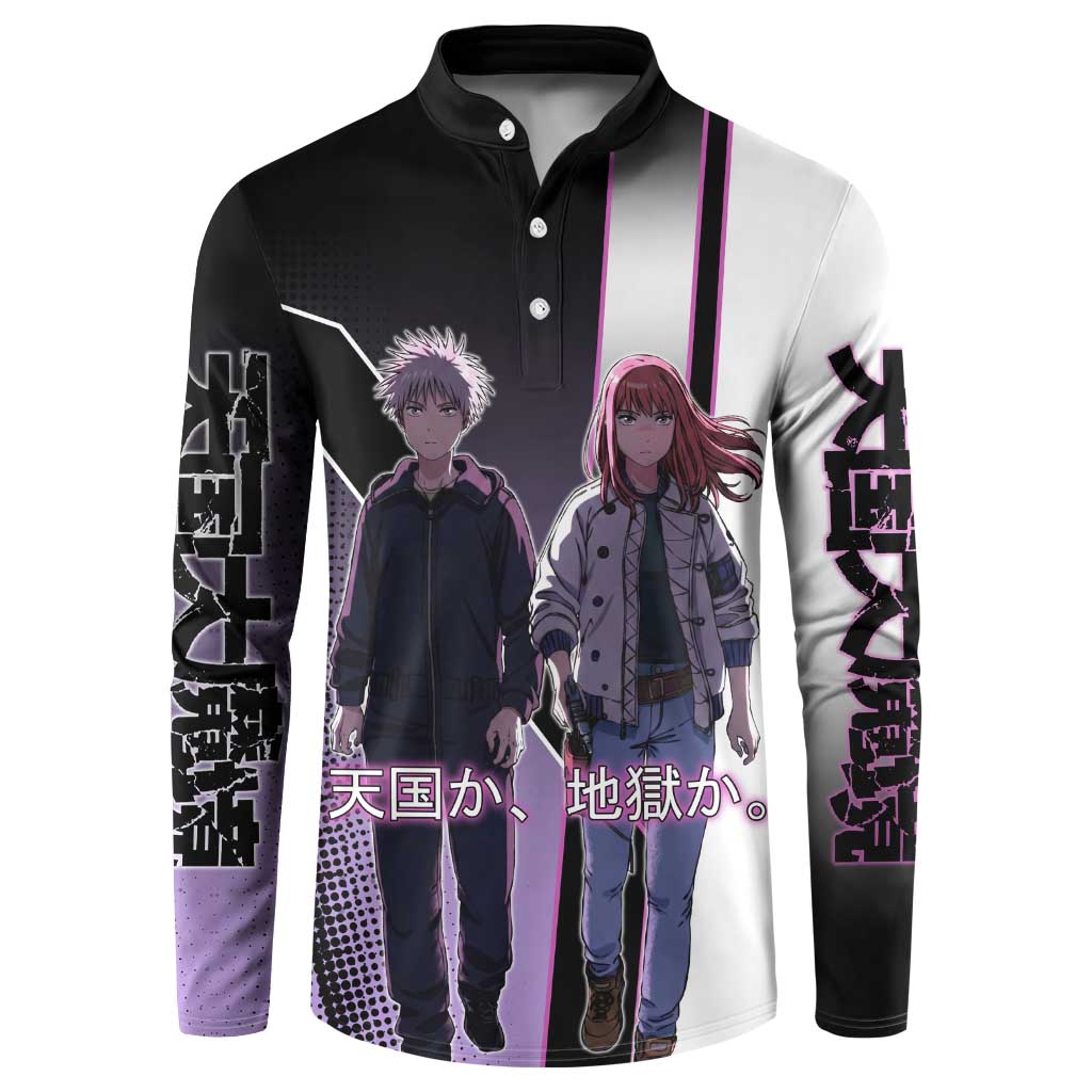 Heavenly Delusion Duo Button Sweatshirt Post-Apocalyptic Manga Style