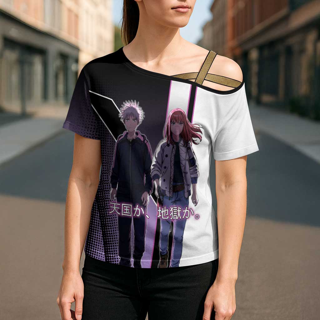 Heavenly Delusion Duo Cross Shoulder Shirt Post-Apocalyptic Manga Style