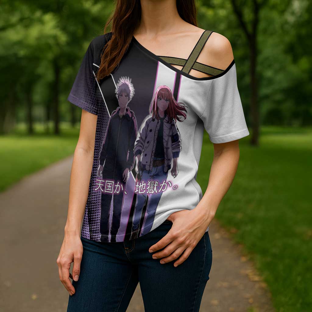 Heavenly Delusion Duo Cross Shoulder Shirt Post-Apocalyptic Manga Style