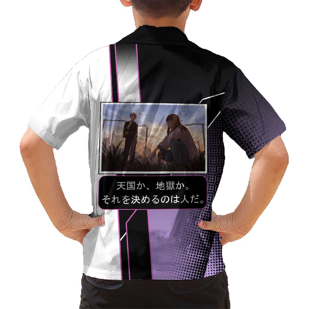 Heavenly Delusion Duo Family Matching Tank Maxi Dress and Hawaiian Shirt Post-Apocalyptic Manga Style