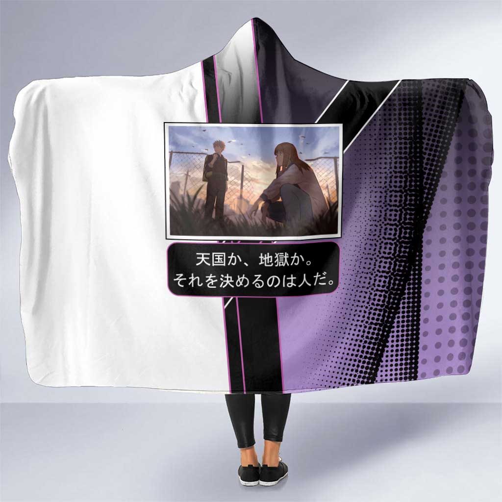 Heavenly Delusion Duo Hooded Blanket Post-Apocalyptic Manga Style