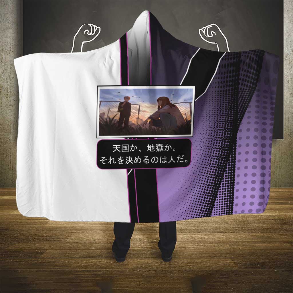Heavenly Delusion Duo Hooded Blanket Post-Apocalyptic Manga Style