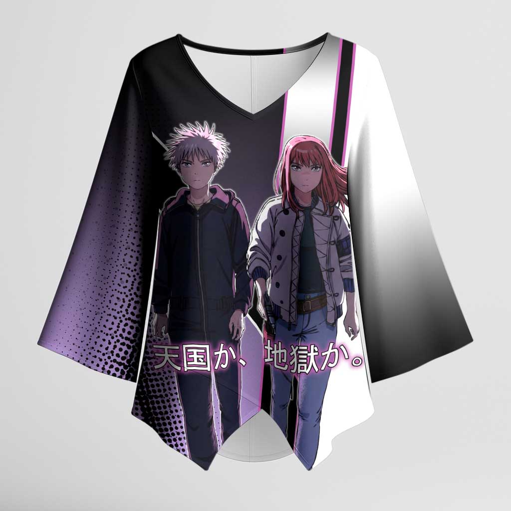 Heavenly Delusion Duo Kimono Sleeve Blouse Post-Apocalyptic Manga Style