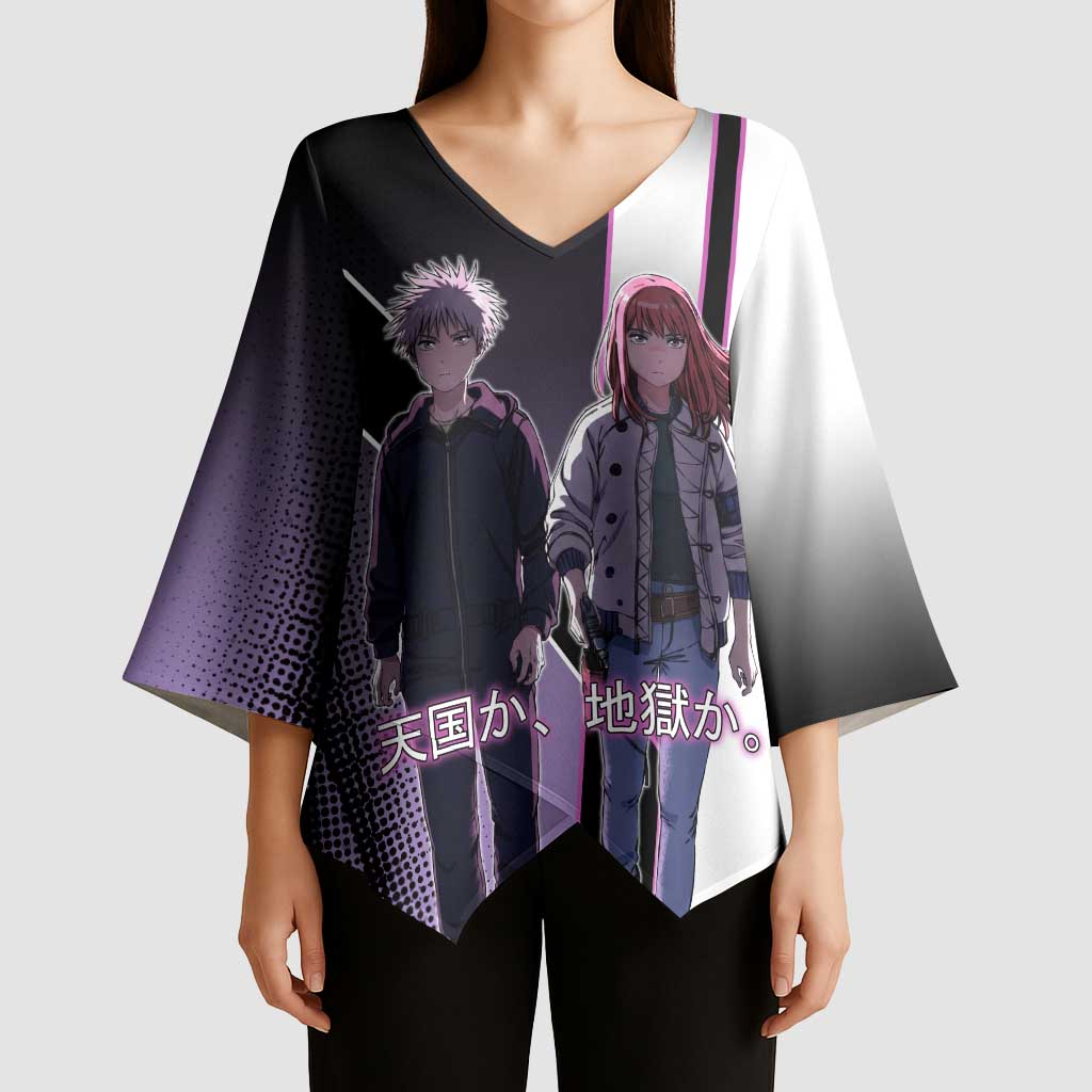 Heavenly Delusion Duo Kimono Sleeve Blouse Post-Apocalyptic Manga Style