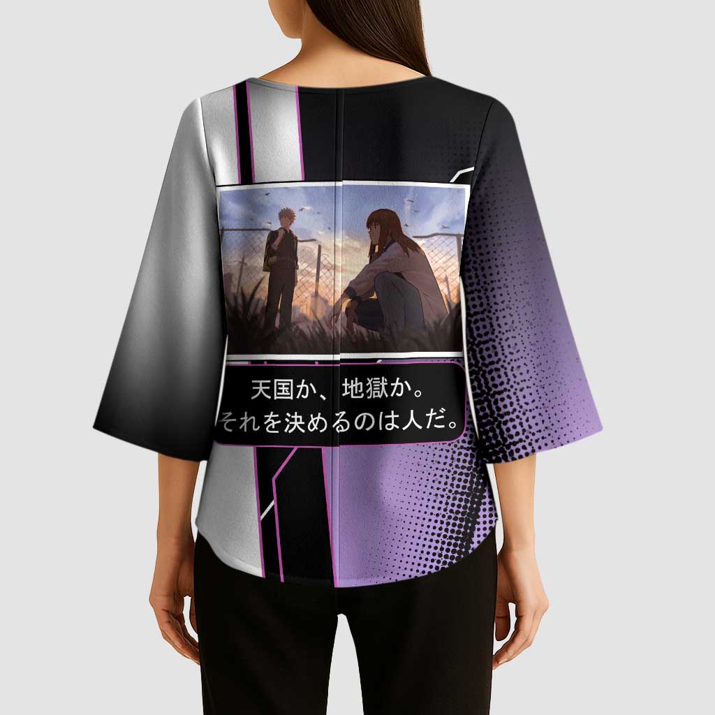 Heavenly Delusion Duo Kimono Sleeve Blouse Post-Apocalyptic Manga Style