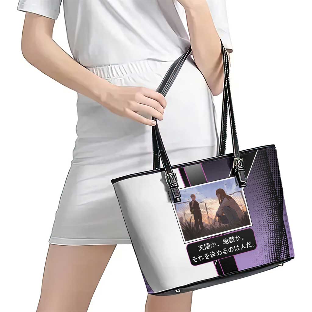 Heavenly Delusion Duo Leather Tote Bag Post-Apocalyptic Manga Style