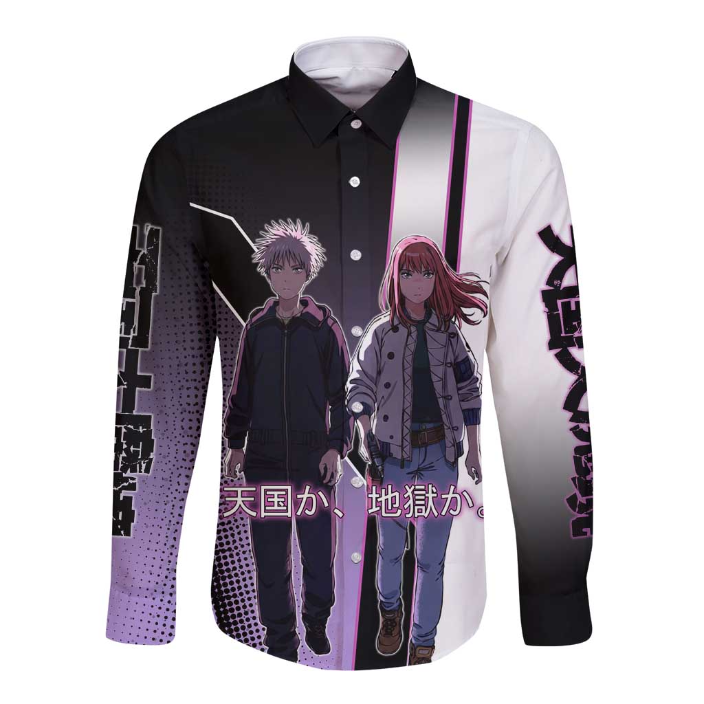 Heavenly Delusion Duo Long Sleeve Button Shirt Post-Apocalyptic Manga Style