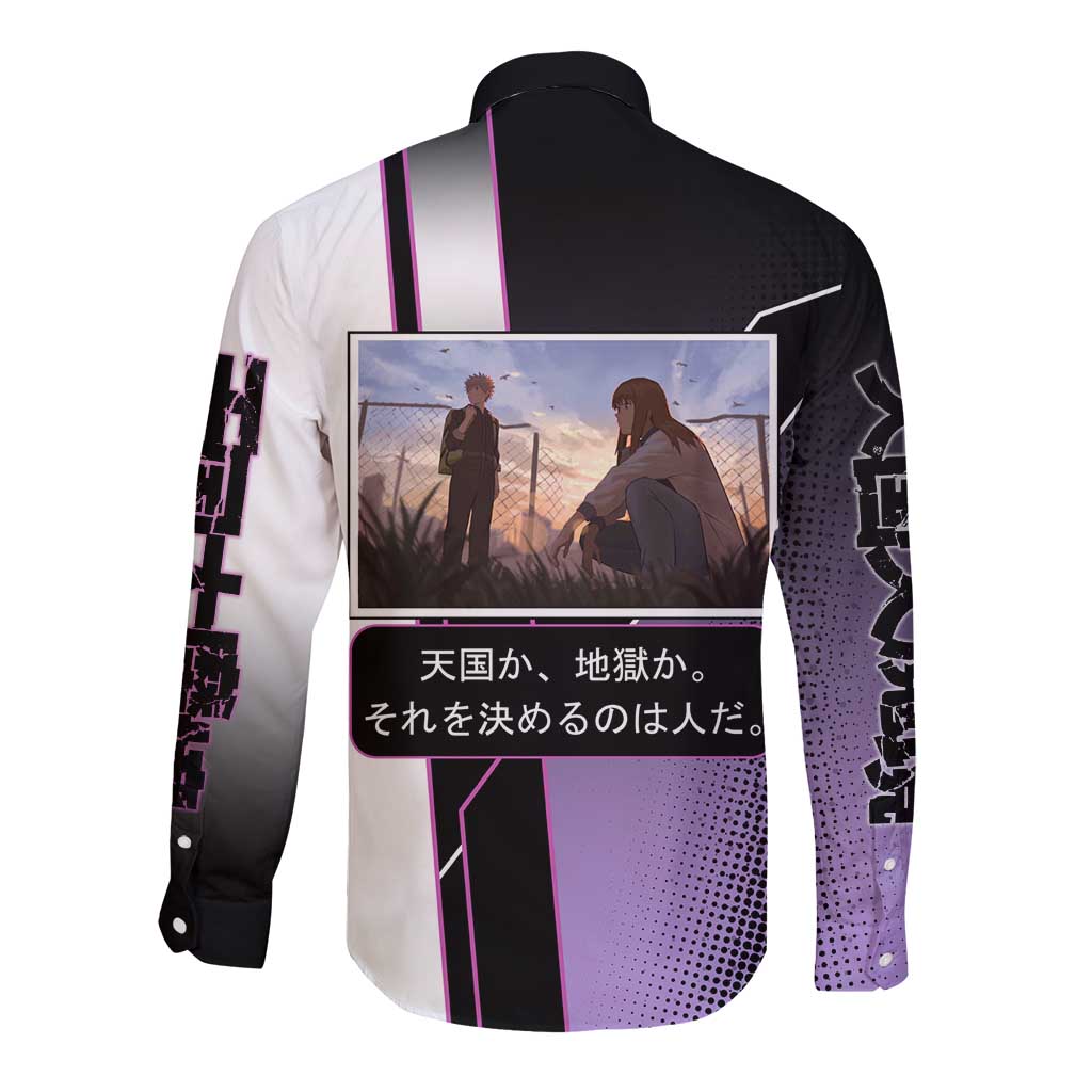 Heavenly Delusion Duo Long Sleeve Button Shirt Post-Apocalyptic Manga Style