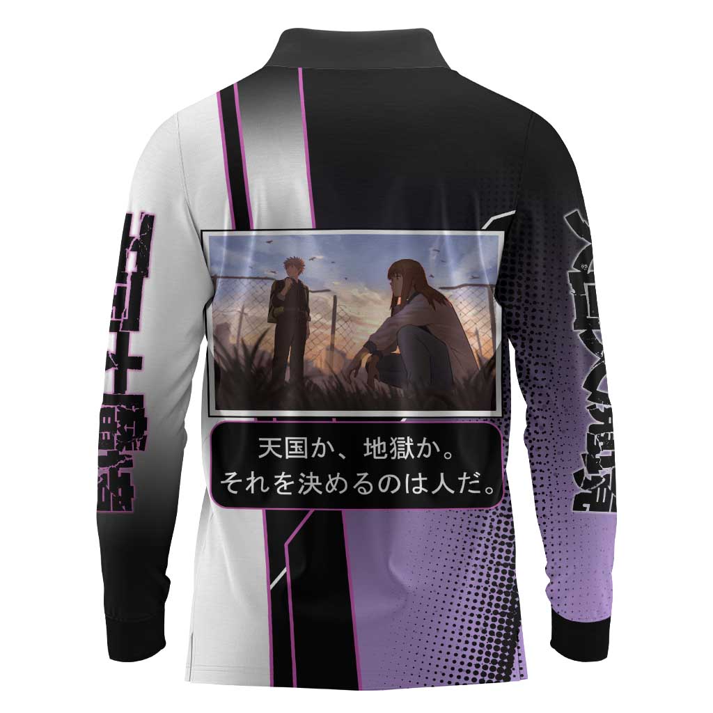 Heavenly Delusion Duo Long Sleeve Polo Shirt Post-Apocalyptic Manga Style