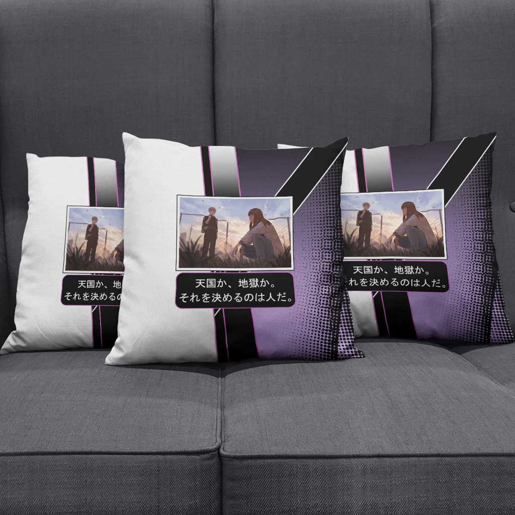 Heavenly Delusion Duo Pillow Cover Post-Apocalyptic Manga Style