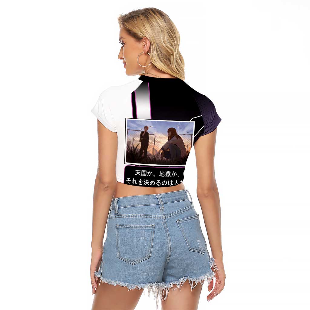Heavenly Delusion Duo Raglan Cropped T Shirt Post-Apocalyptic Manga Style