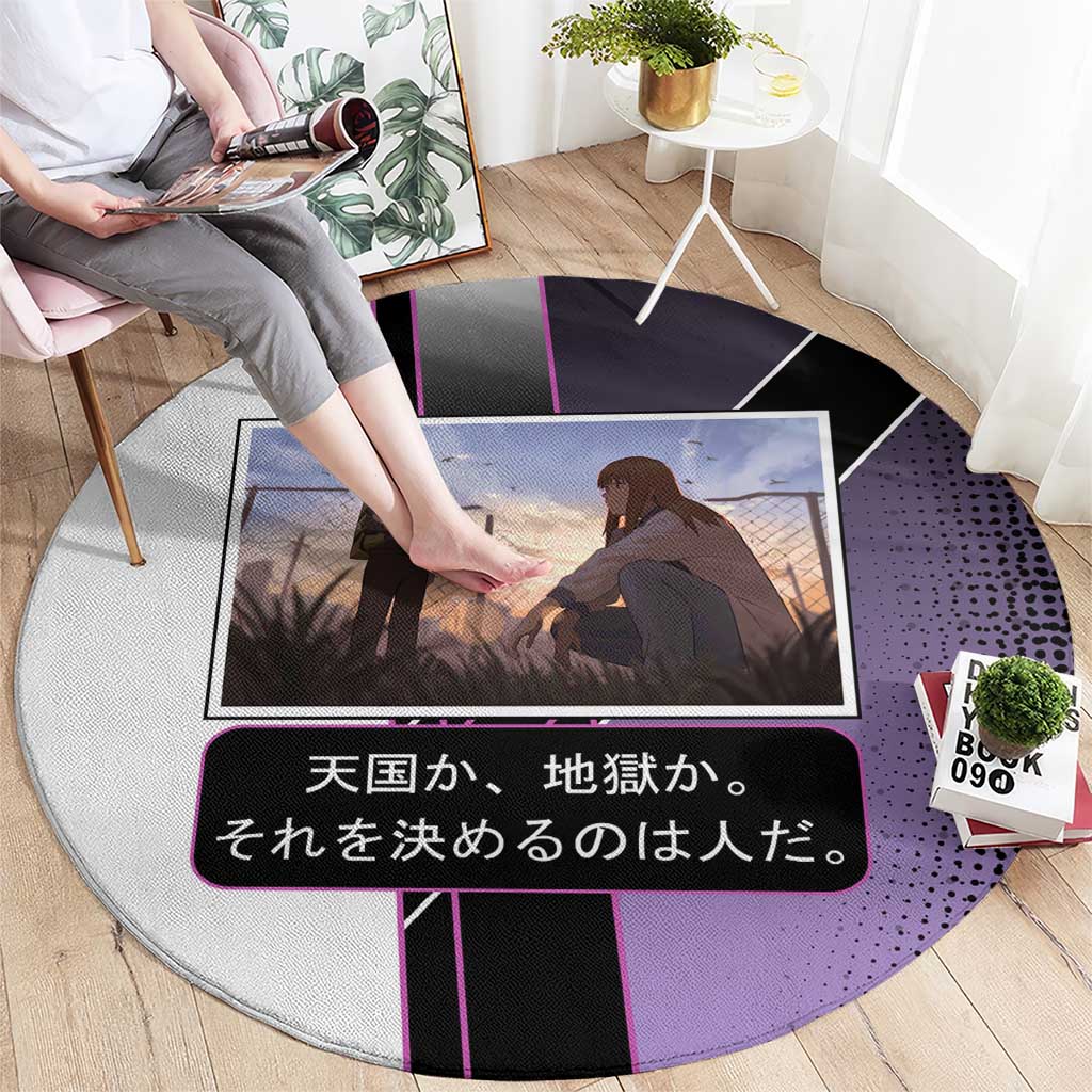Heavenly Delusion Duo Round Carpet Post-Apocalyptic Manga Style