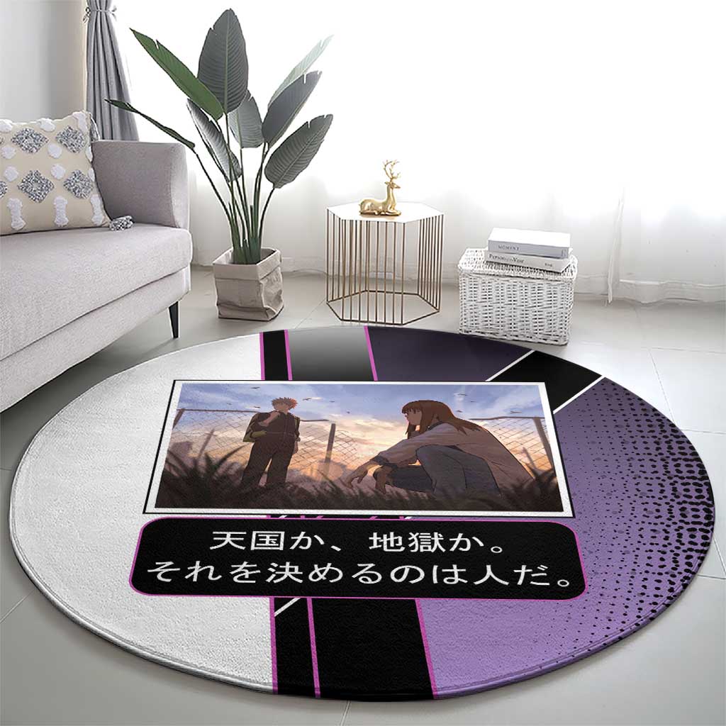 Heavenly Delusion Duo Round Carpet Post-Apocalyptic Manga Style