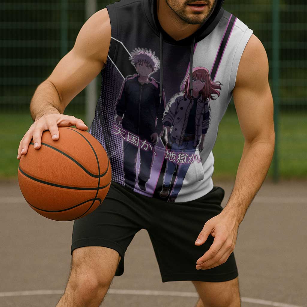 Heavenly Delusion Duo Sleeveless Hoodie Post-Apocalyptic Manga Style