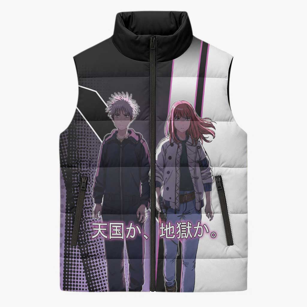 Heavenly Delusion Duo Sleeveless Puffer Jacket Post-Apocalyptic Manga Style