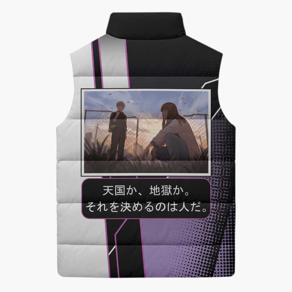 Heavenly Delusion Duo Sleeveless Puffer Jacket Post-Apocalyptic Manga Style