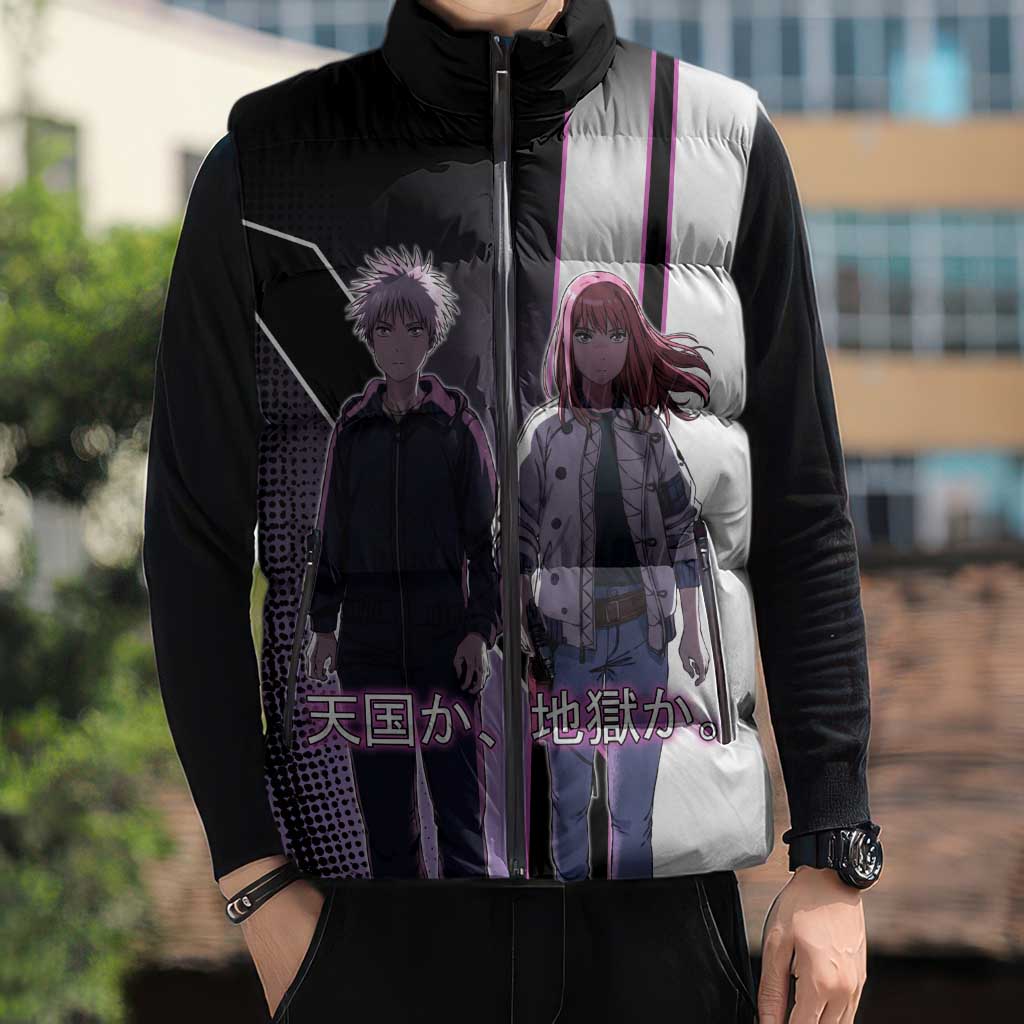 Heavenly Delusion Duo Sleeveless Puffer Jacket Post-Apocalyptic Manga Style