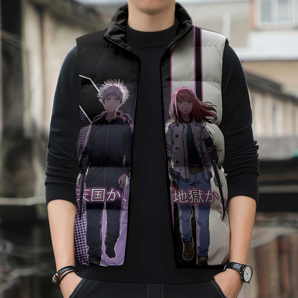 Heavenly Delusion Duo Sleeveless Puffer Jacket Post-Apocalyptic Manga Style