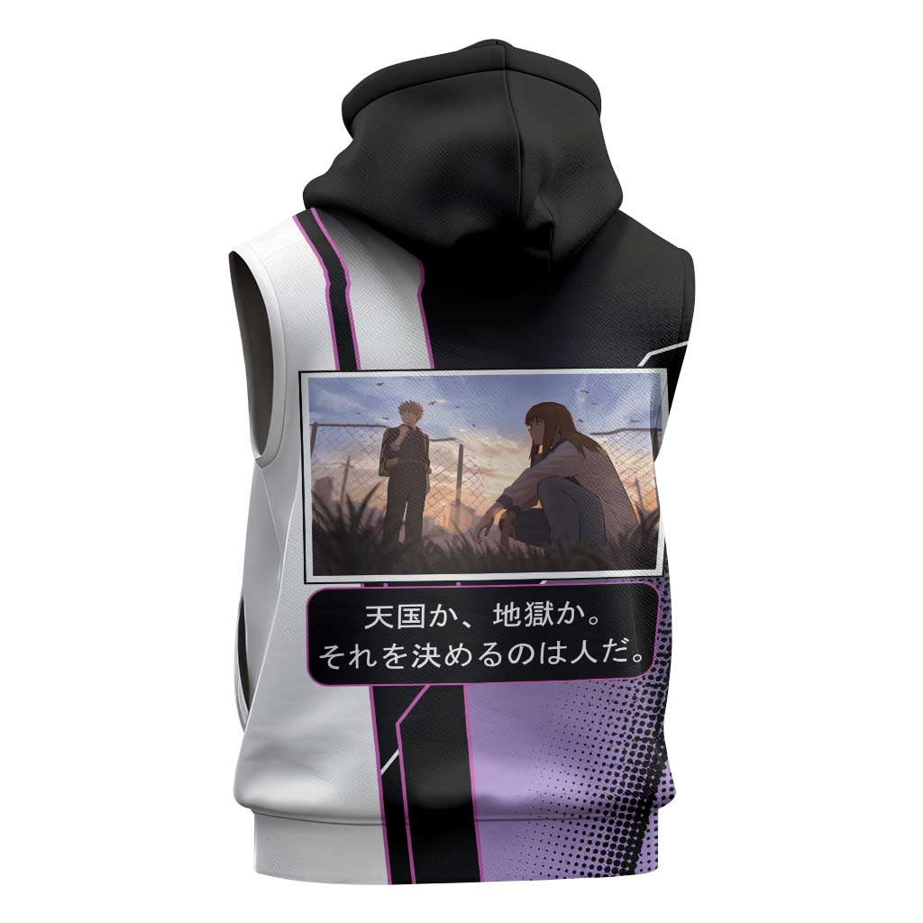Heavenly Delusion Duo Sleeveless Zip Hoodie Post-Apocalyptic Manga Style
