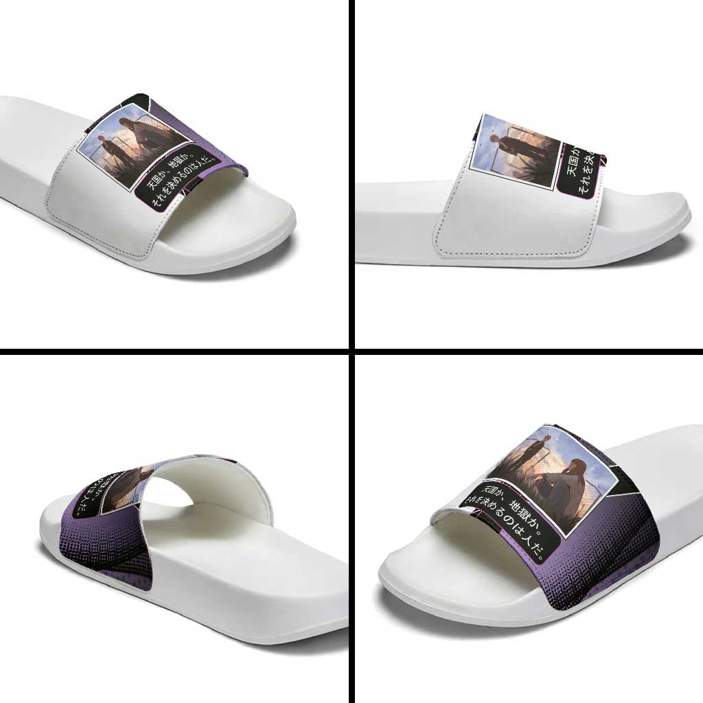 Heavenly Delusion Duo Slide Sandals Post-Apocalyptic Manga Style