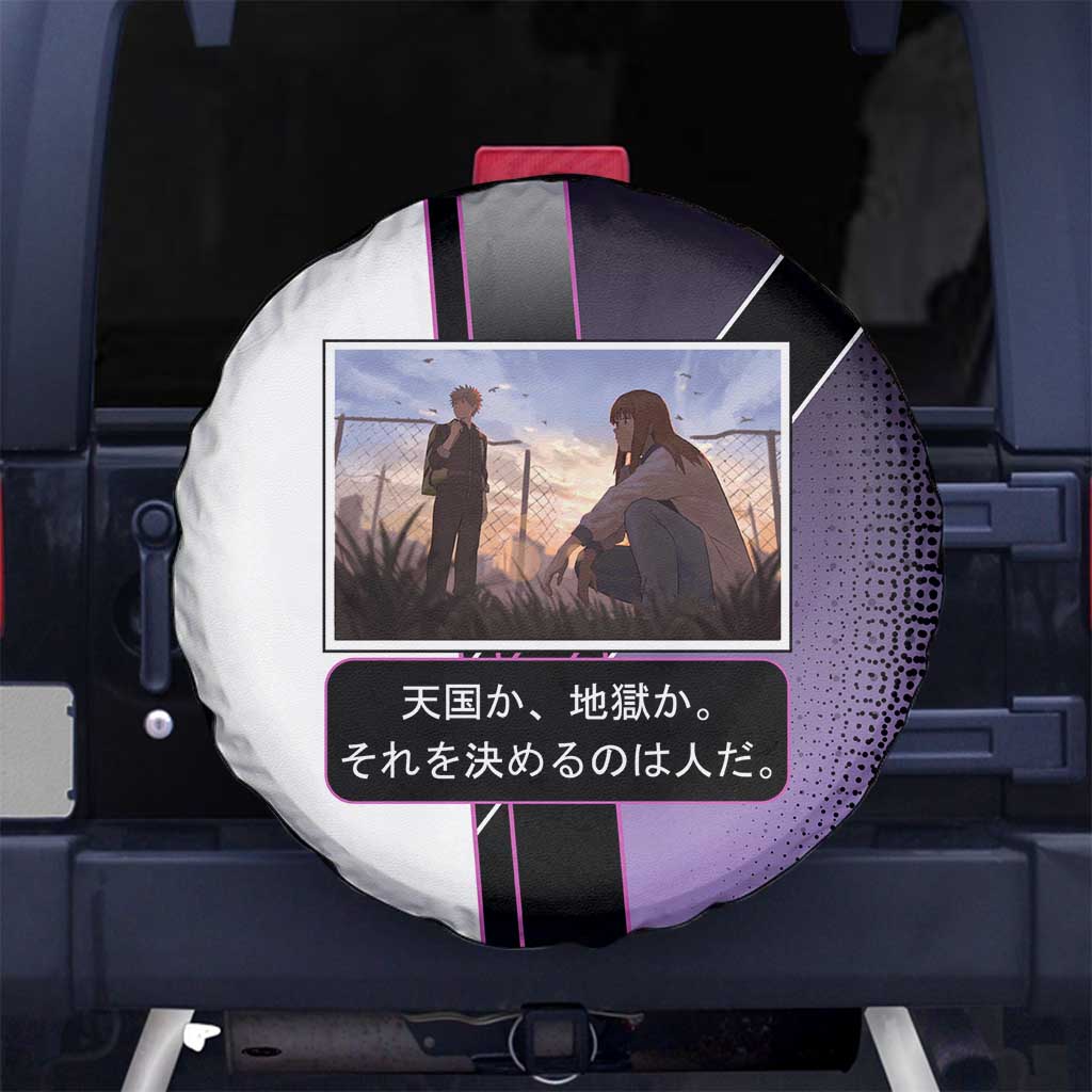 Heavenly Delusion Duo Spare Tire Cover Post-Apocalyptic Manga Style