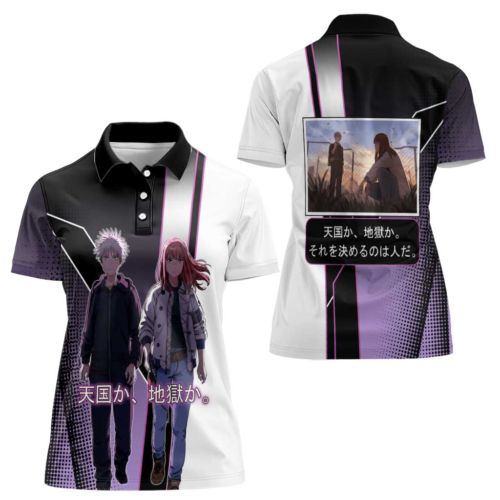 Heavenly Delusion Duo Women Polo Shirt Post-Apocalyptic Manga Style