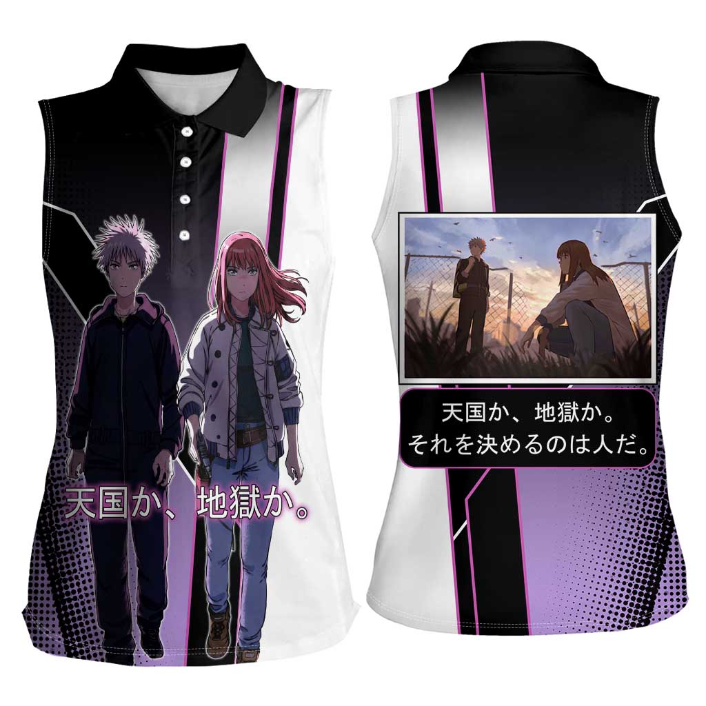 Heavenly Delusion Duo Women Sleeveless Polo Shirt Post-Apocalyptic Manga Style