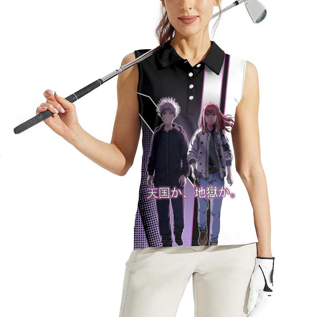 Heavenly Delusion Duo Women Sleeveless Polo Shirt Post-Apocalyptic Manga Style