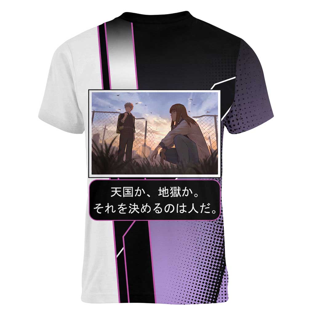Heavenly Delusion Duo Women V-Neck T-Shirt Post-Apocalyptic Manga Style