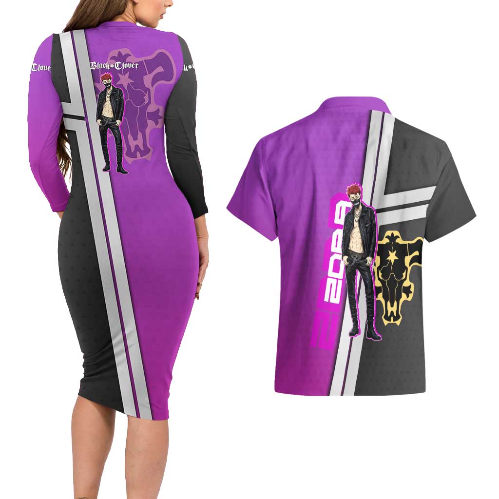 Zora Ideale Couples Matching Long Sleeve Bodycon Dress and Hawaiian Shirt Punk Anime Streetwear Style