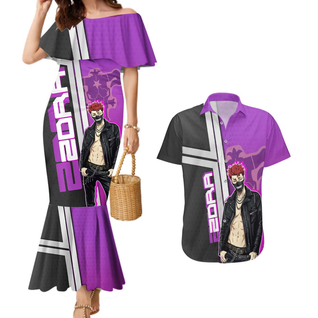 Zora Ideale Couples Matching Mermaid Dress and Hawaiian Shirt Punk Anime Streetwear Style