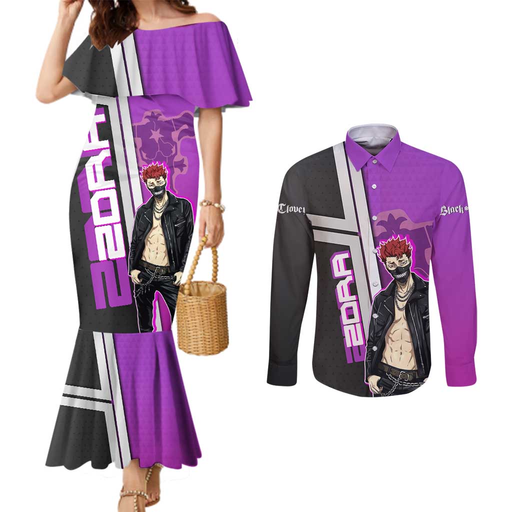 Zora Ideale Couples Matching Mermaid Dress and Long Sleeve Button Shirt Punk Anime Streetwear Style