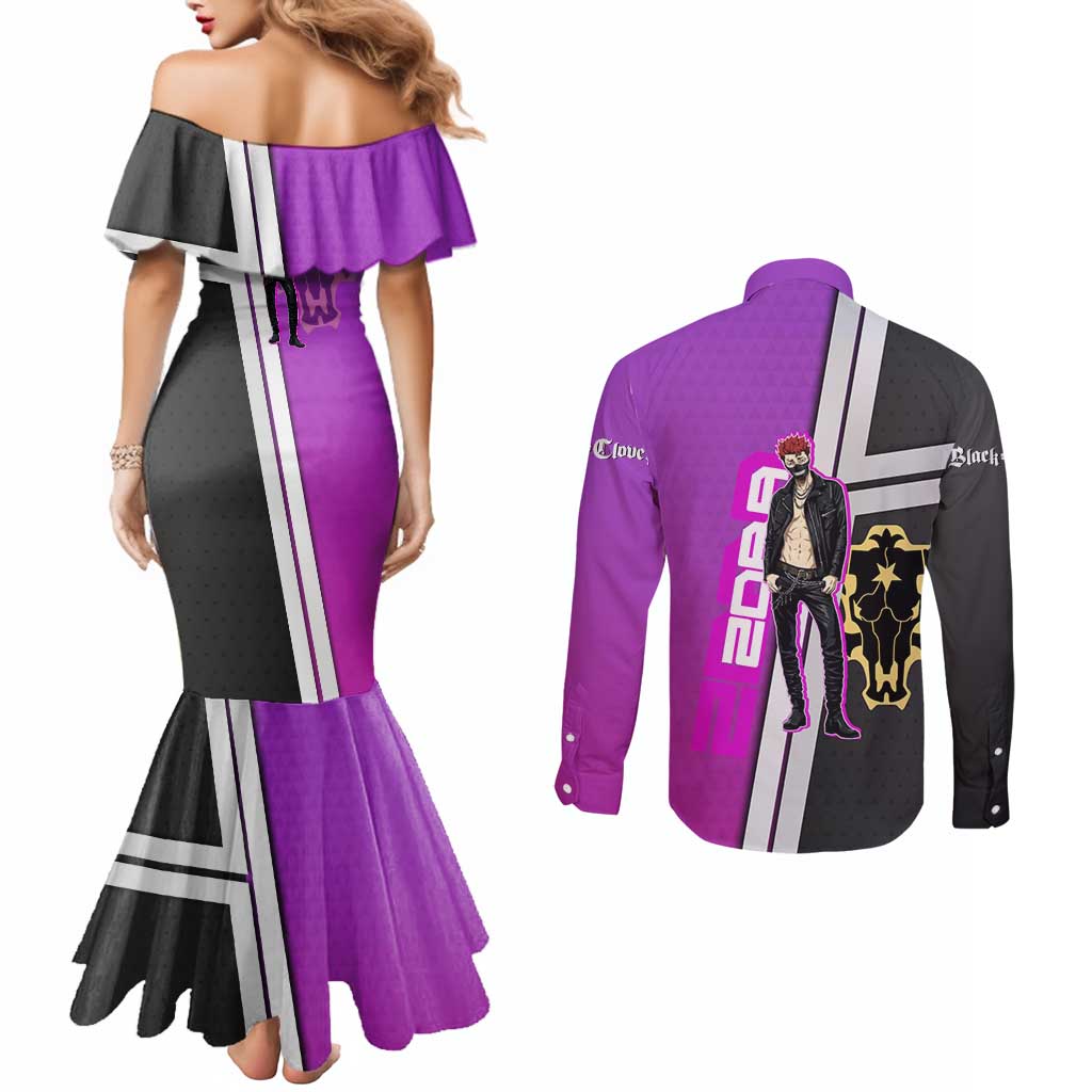 Zora Ideale Couples Matching Mermaid Dress and Long Sleeve Button Shirt Punk Anime Streetwear Style