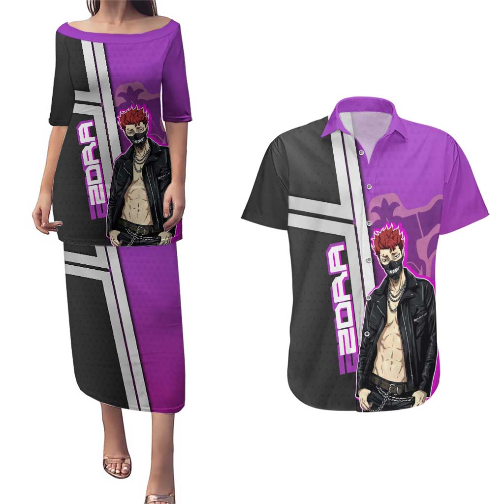 Zora Ideale Couples Matching Puletasi and Hawaiian Shirt Punk Anime Streetwear Style