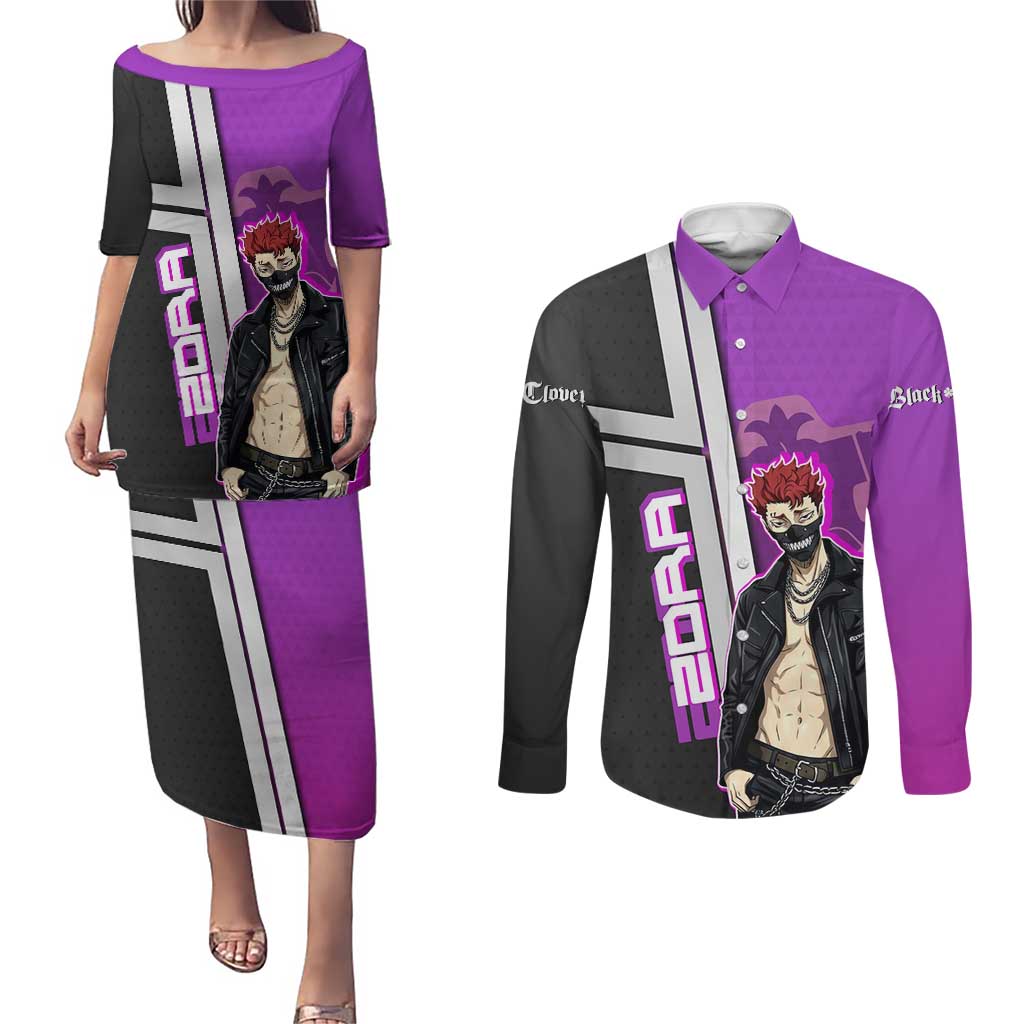 Zora Ideale Couples Matching Puletasi and Long Sleeve Button Shirt Punk Anime Streetwear Style