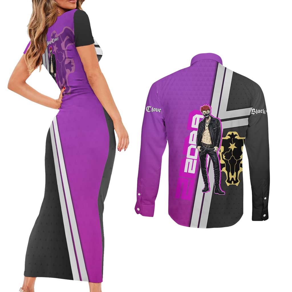 Zora Ideale Couples Matching Short Sleeve Bodycon Dress and Long Sleeve Button Shirt Punk Anime Streetwear Style