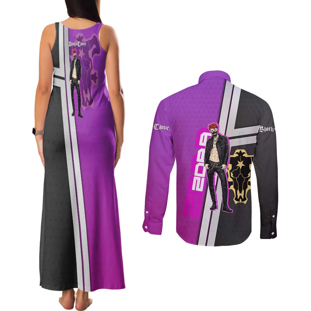Zora Ideale Couples Matching Tank Maxi Dress and Long Sleeve Button Shirt Punk Anime Streetwear Style